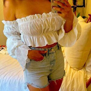 Off the shoulder crop top